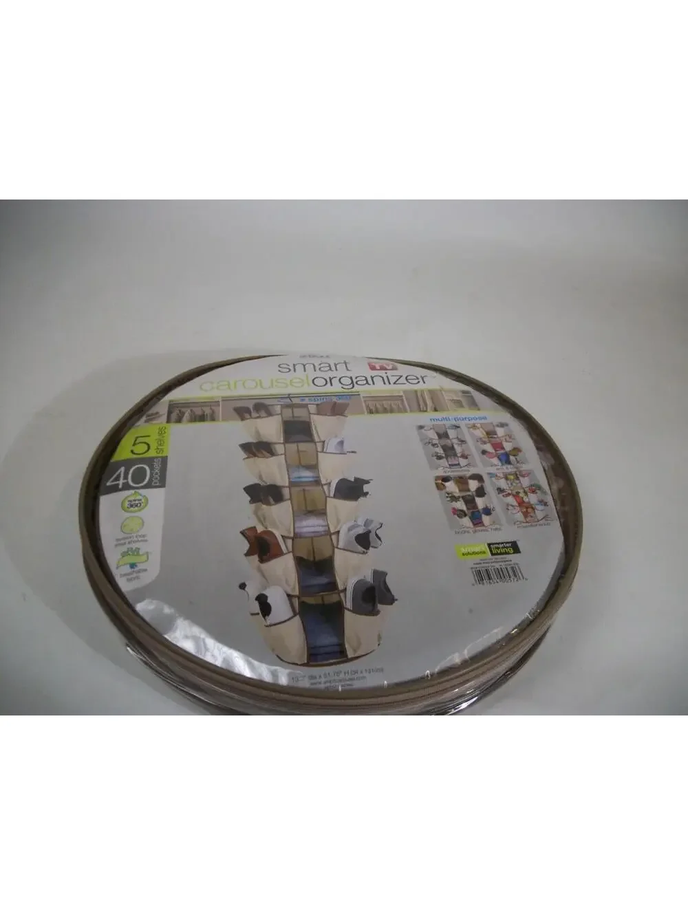 Smart Carousel Organizer As Seen On TV 5 Shelves, 40 pockets New Gift by DAZZ